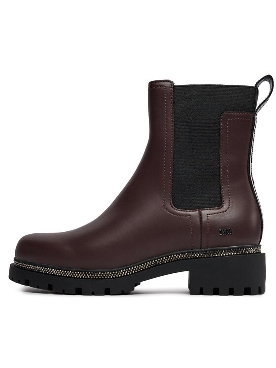 DKNY Botki DKNY RICK Bordowy