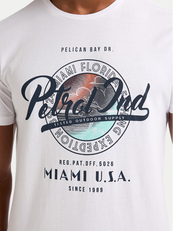 Petrol Industries Petrol Industries Camiseta M-1050-TSR602 Blanco Regular Fit