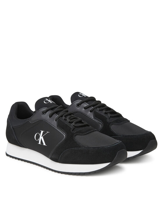 Calvin Klein Jeans Sneakersy Calvin Klein Jeans Retro Runner Sock Lace Up Ny-Su YM0YM01326 Czarny