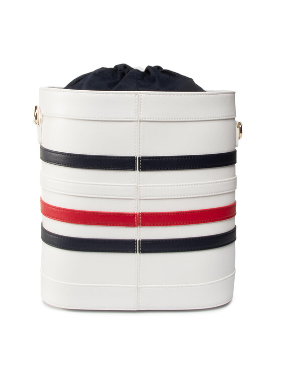 Tommy Hilfiger Kabelka Tommy Hilfiger Item Staple Bucket AW0AW08310 Biela