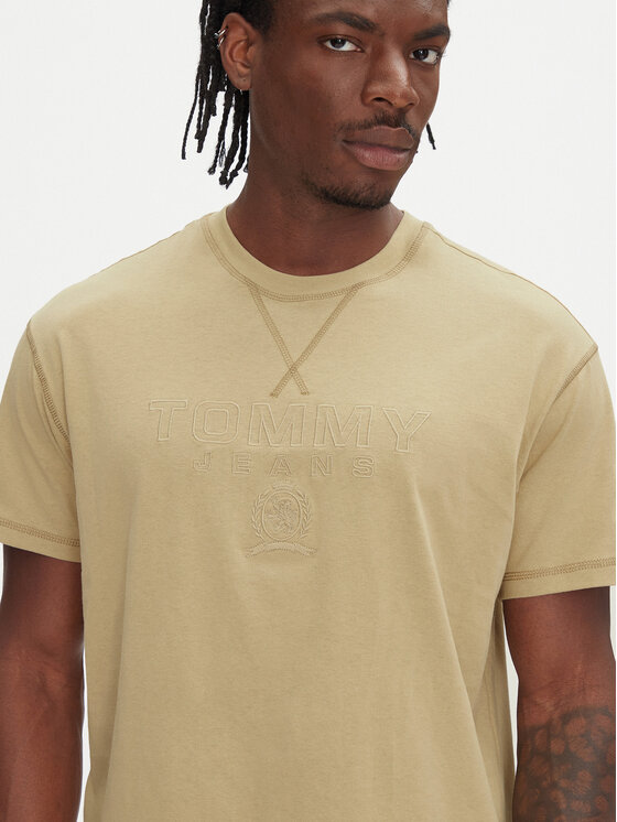 Tommy Jeans Tommy Jeans Camiseta Tonal Crest DM0DM20805 Beis Relaxed Fit
