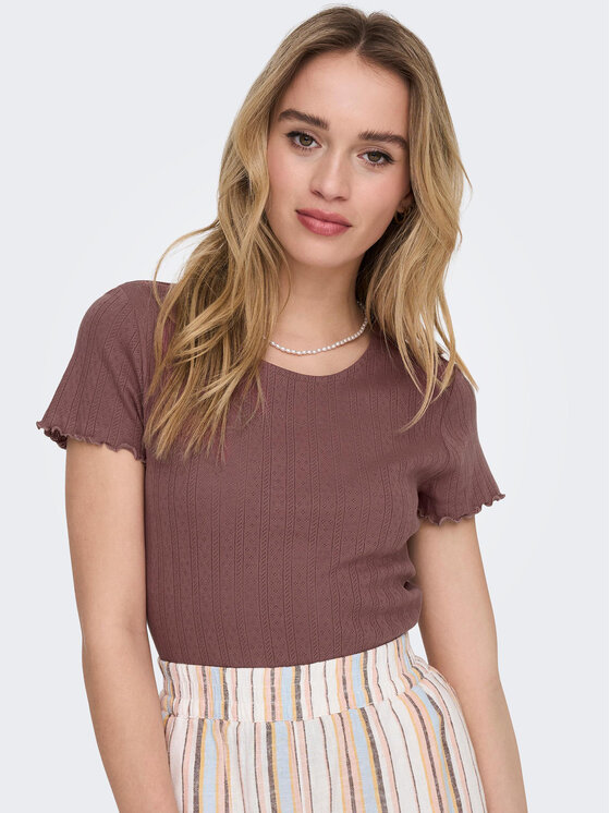 ONLY ONLY Póló Carlotta 15256154 Rózsaszín Tight Fit