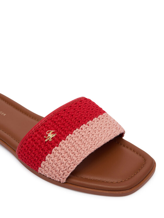 Tommy Hilfiger Nazouváky Tommy Hilfiger Th Flat FW0FW09513 Červená