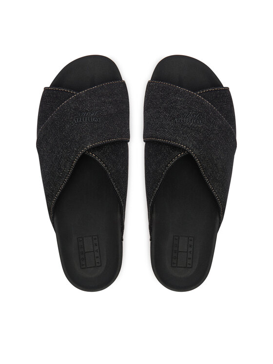 Tommy Jeans Iešļūcenes Tommy Jeans Tjw Comfort Slides Washed Denim EN0EN02898 Melns