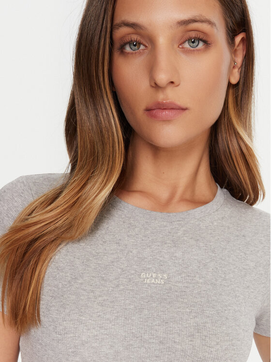 Guess Jeans Guess Jeans Camiseta W5BP45 KA0H1 Gris Slim Fit