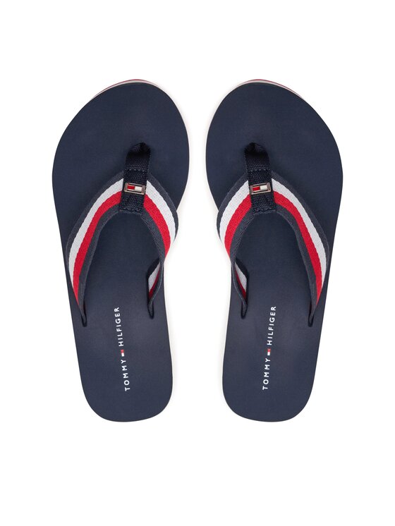Tommy Hilfiger Infradito Tommy Hilfiger Corporate Wedge Beach Sandal FW0FW07987 Multicolore