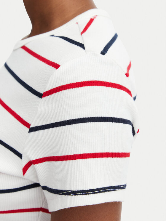 Tommy Jeans Tommy Jeans Camiseta Essential DW0DW17383 Blanco Slim Fit