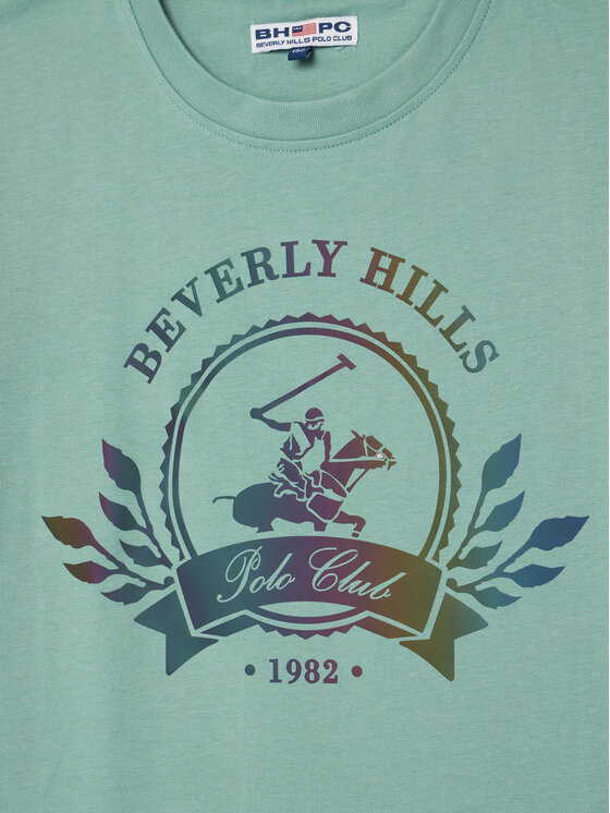 Beverly Hills Polo Club Beverly Hills Polo Club Camiseta W126-BHBTS-1055-25X Verde Regular Fit