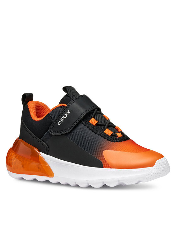 Geox Sneakersy Geox J Activart Illuminus Boy J56LYA 02A9J C0038 DD Pomarańczowy