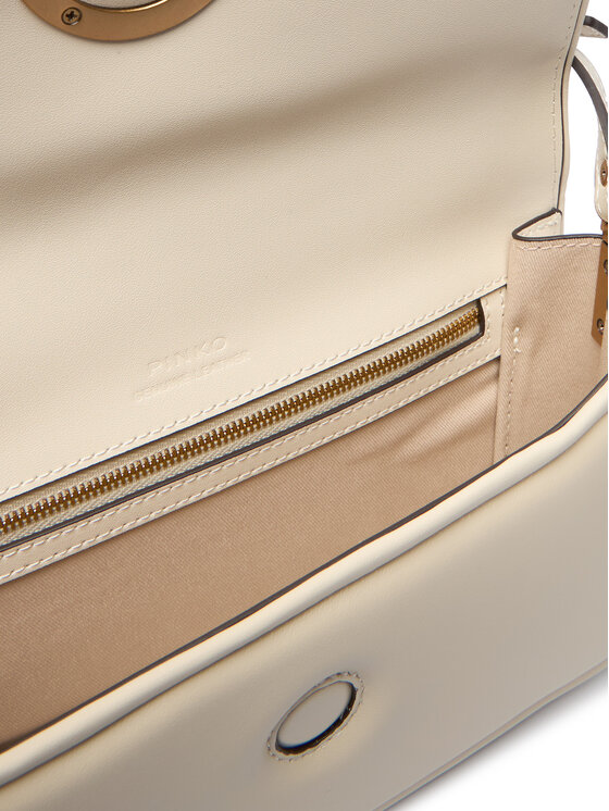 PINKO Kabelka PINKO Love Box Baguette Al 25-26 PLTT 105083 A26L Écru