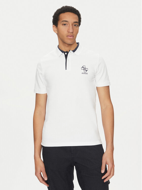 Guess Guess Поло M5GP60 K7O64 Білий Slim Fit