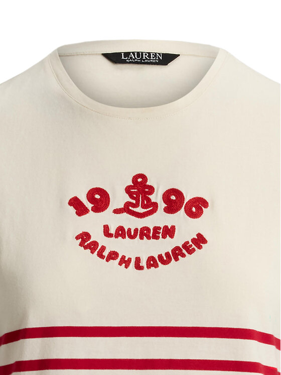 LAUREN RALPH LAUREN LAUREN RALPH LAUREN Camiseta 200B21056002 Écru Relaxed Fit