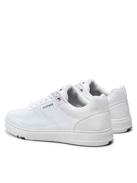 Tommy Hilfiger Laisvalaikio batai Tommy Hilfiger Modern Cup Knit Rwb FM0FM04942 Balta