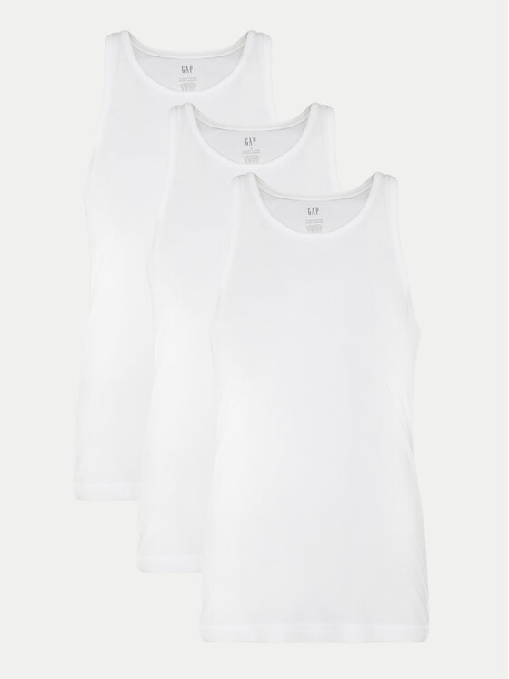 Gap Gap Комплект майок без рукавів 483958-00 Білий Regular Fit