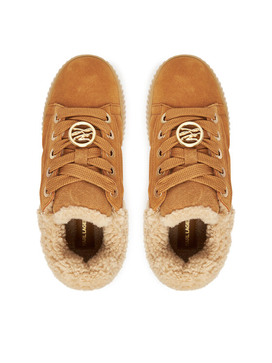 KARL LAGERFELD Sneakersy KARL LAGERFELD Kreeper Lo KL42312 Hnědá