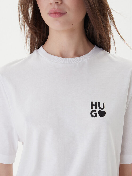 HUGO Hugo Футболка Dashire_4 50489198 Білий Regular Fit