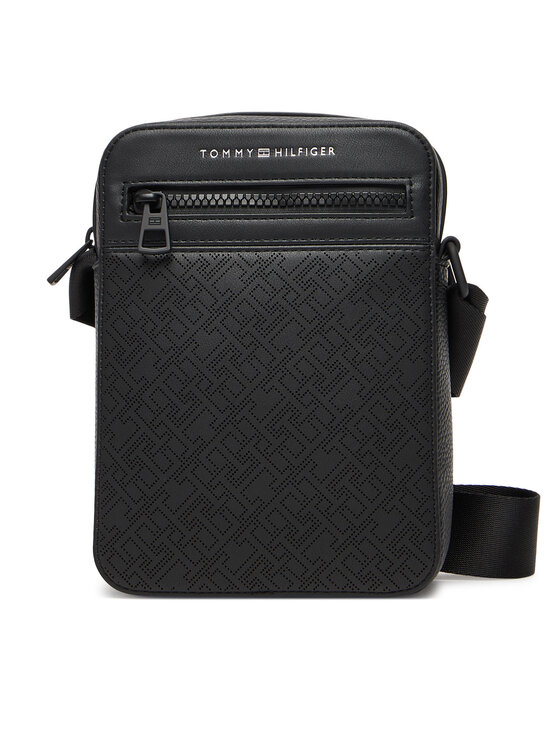 Tommy Hilfiger Brašna Tommy Hilfiger Th Monogram Mini Reporter AM0AM13836 Černá