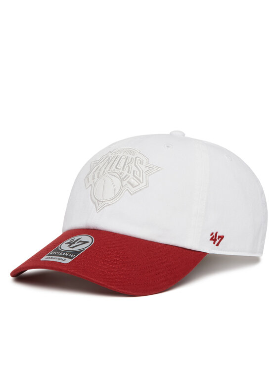 47 Brand Czapka z daszkiem 47 Brand NBA New York Knicks '47 x Tommy Hilfiger Courtside '47 Clean Up THCCU175GWL Biały