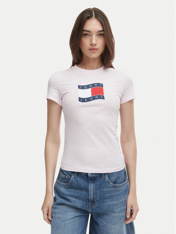 Tommy Jeans Tommy Jeans Camiseta DW0DW22781 Rosa Regular Fit