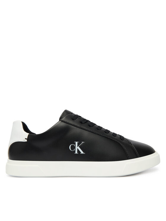 Calvin Klein Sneakersy Calvin Klein Low Pro Cup Laceup Lth Moire HW0HW02845 Czarny