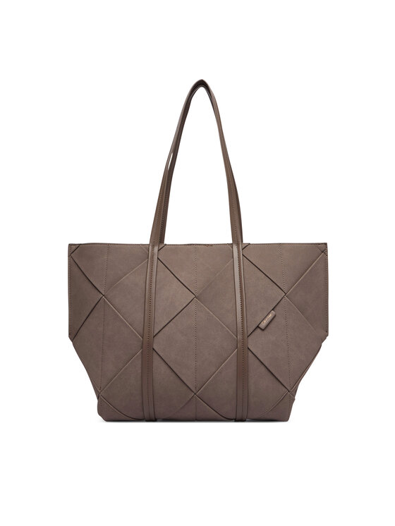 Calvin Klein Τσάντα Calvin Klein Woven Sueded Carryall LV04F3695G Καφέ