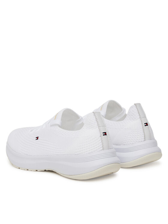 Tommy Hilfiger Sneakersy Tommy Hilfiger Th Knit Runner FW0FW08813 Bílá