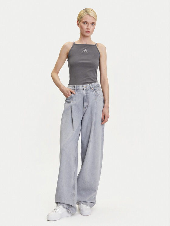 adidas adidas Top ALL SZN Rib JJ1223 Grigio Slim Fit