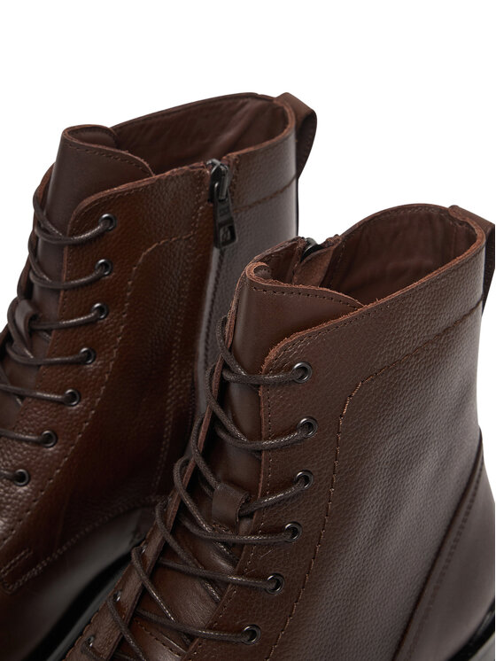 Tommy Hilfiger Kozaki Tommy Hilfiger Corporate FM0FM05577 Brązowy
