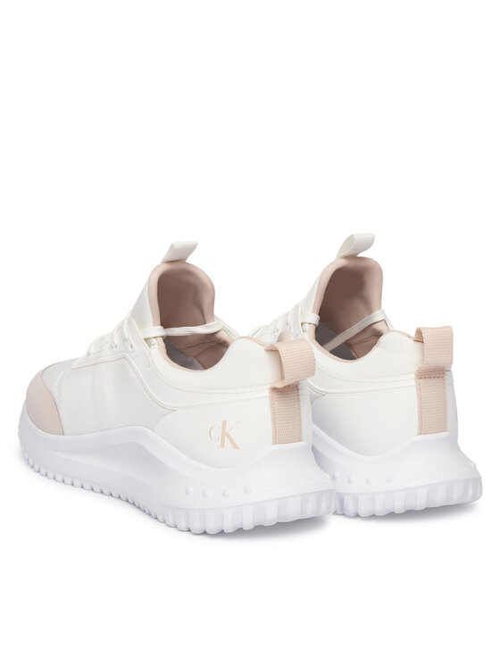 Calvin Klein Jeans Laisvalaikio batai Calvin Klein Jeans Eva Runner Laceup Sock Mat Mix YW0YW02064 Balta