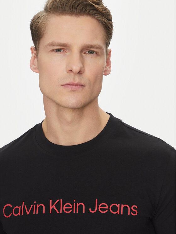 Calvin Klein Jeans Calvin Klein Jeans Marškinėliai J30J322552 Juoda Slim Fit