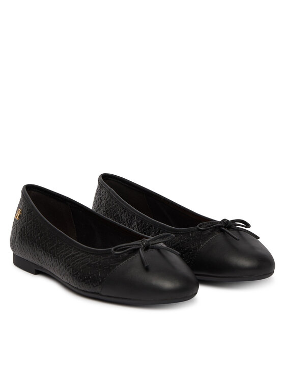 Tommy Hilfiger Μπαλαρίνες Tommy Hilfiger Th Monogram Ballerina FW0FW09468 Μαύρο