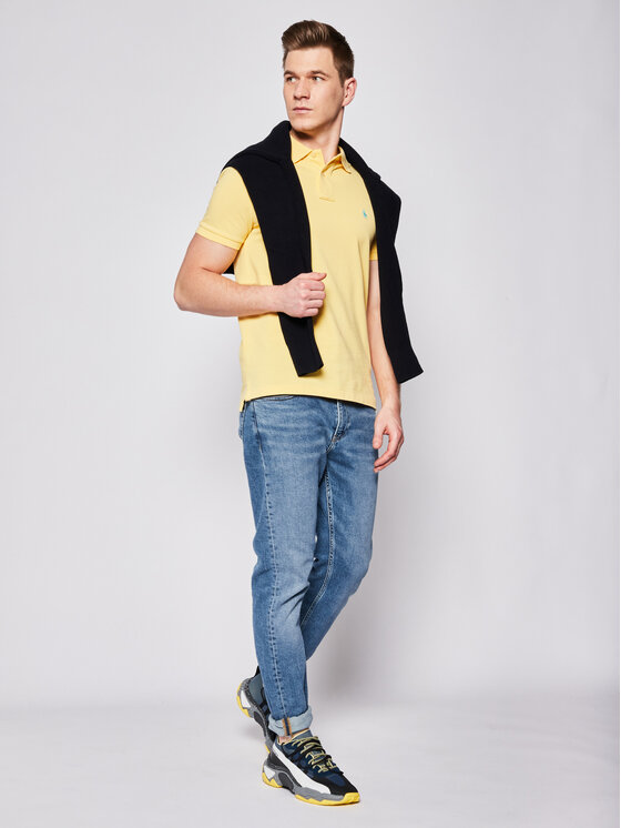 Polo Ralph Lauren Polo Ralph Lauren Polo majica Core Replen 710782592 Rumena Custom Slim Fit