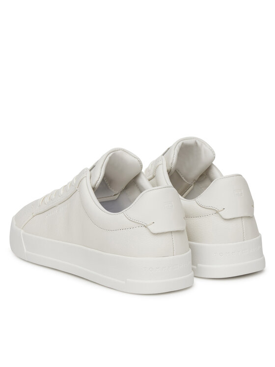 Tommy Hilfiger Сникърси Tommy Hilfiger Court Best Tumbled Lth FM0FM05324 Екрю