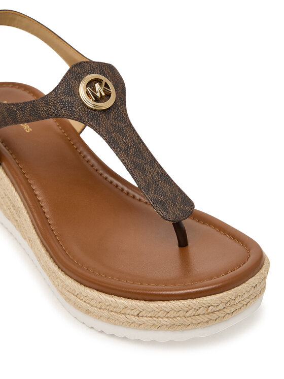 MICHAEL Michael Kors Еспадрильї MICHAEL Michael Kors Val Thong Wedge 40S6VAMS1B Коричневий