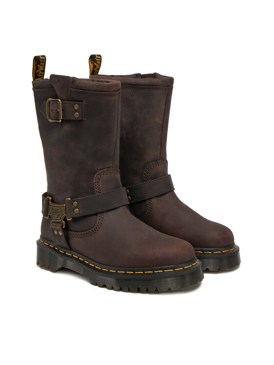 Dr. Martens Боти Dr. Martens Anistone Tall Leather Biker31901201 Кафяв