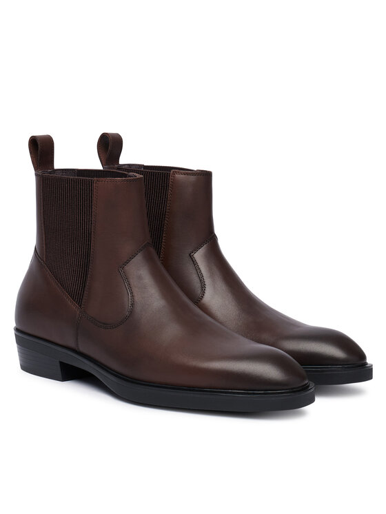 KARL LAGERFELD Botki KARL LAGERFELD Dallas KL12646 Brązowy ciemny