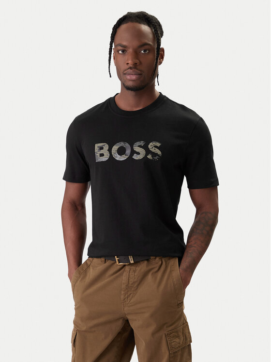 BOSS BOSS Camiseta Insignia 50556009 Negro Regular Fit