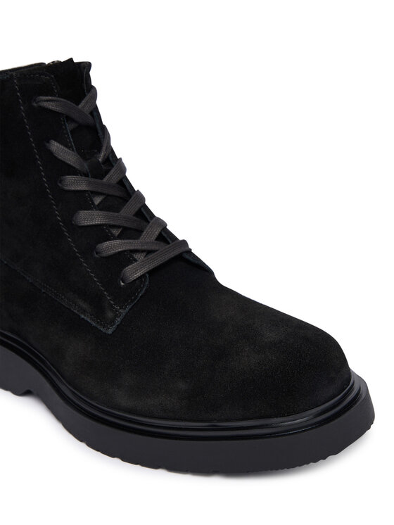 Calvin Klein Auliniai batai Calvin Klein Combat Ess Lace Up Zip Boot Su YM0YM01371 Juoda