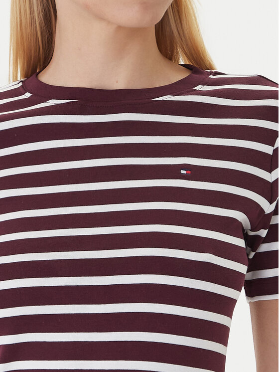 Tommy Hilfiger Tommy Hilfiger Camiseta New Cody WW0WW40587 Guinda/burdeos Slim Fit