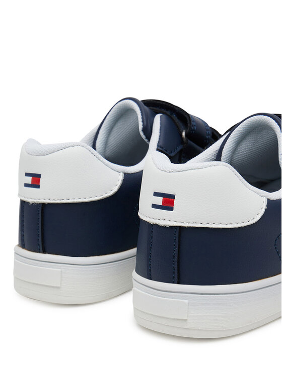 Tommy Hilfiger Αθλητικά Tommy Hilfiger Stripes Low Cut Lace Velcro Sneaker T1X9-33840-1269 S Σκούρο μπλε
