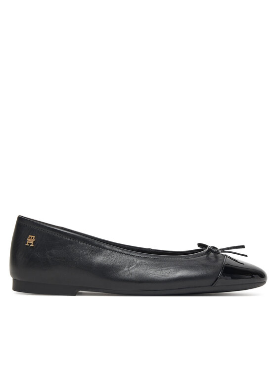 Tommy Hilfiger Baleríny Tommy Hilfiger Patent Toe-Cap FW0FW08830 Čierna