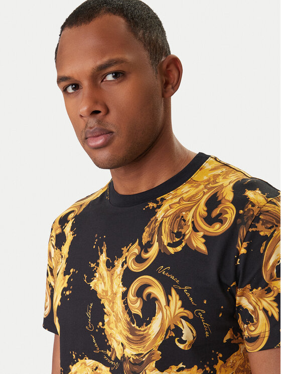 Versace Jeans Couture Versace Jeans Couture Camiseta 80GAH6S0 JS543 Negro Regular Fit