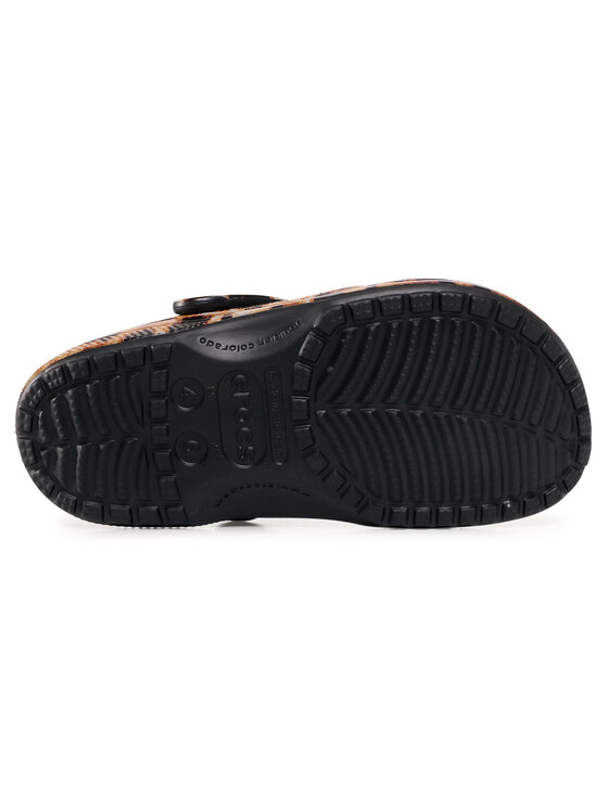Crocs Papucs Crocs Classic Animal Print 206676 Barna