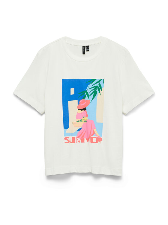Vero Moda Vero Moda Camiseta Salli Mette 10344804 Blanco Regular Fit