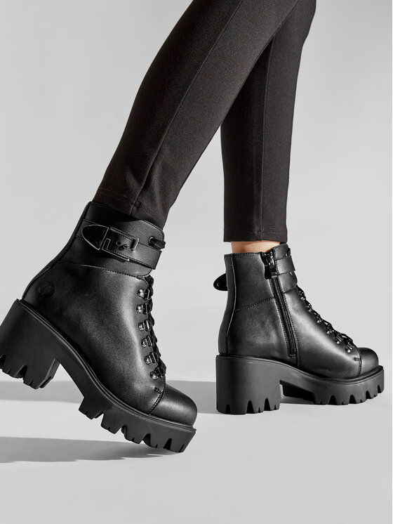 Altercore Šnurovacia obuv Altercore Enid Čierna