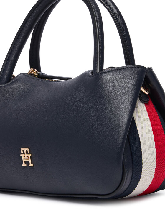 Tommy Hilfiger Borsetta Tommy Hilfiger Th Logotape Mini Satchel AW0AW18743 Blu scuro