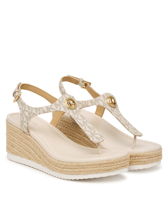 MICHAEL Michael Kors Еспадрильї MICHAEL Michael Kors Val Thong Wedge 40S6VAMS1B Écru