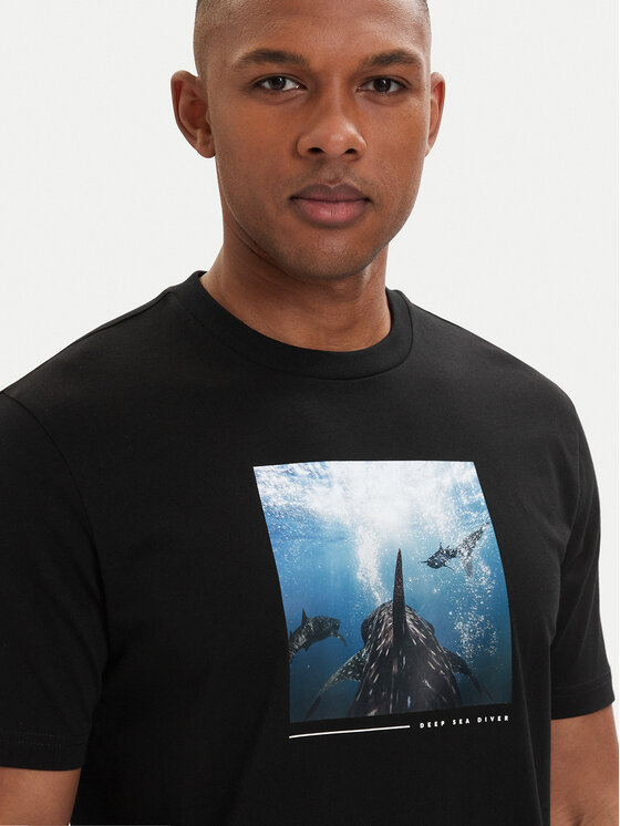 BOSS BOSS Camiseta Creature 50561861 Negro Regular Fit