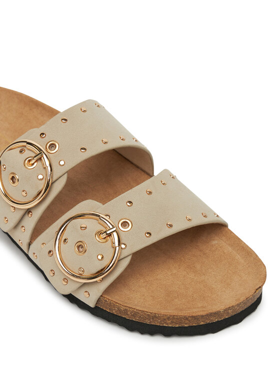 ONLY Shoes Natikači ONLY Shoes Onlmaxi-15 Pu Studs Buckle 15341190 Écru