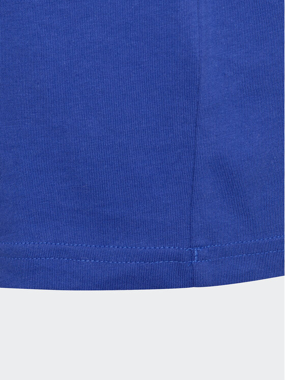 adidas adidas Póló Essentials 3-Stripes Cotton T-Shirt IC0604 Kék Regular Fit
